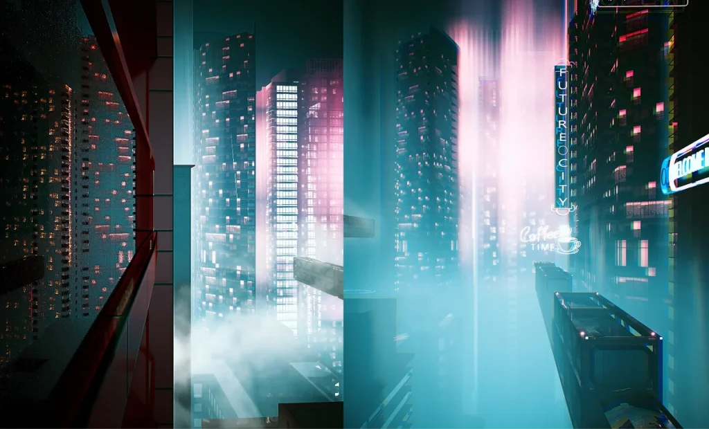 Ville Cyberpunk dans D5 Render: Maîtriser le Néon, le Brouillard et la Pluie