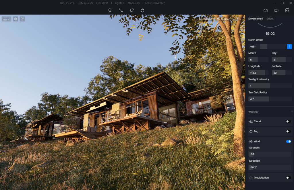 D5 Render | Natural Sunlighting for Archviz with Geo&Sky