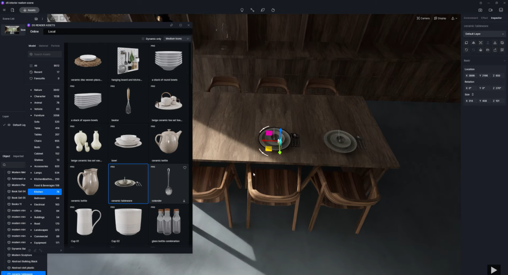 완벽한 주방을 디자인하는 방법? D5 Render의 스마트 도구를 사용해보세요!