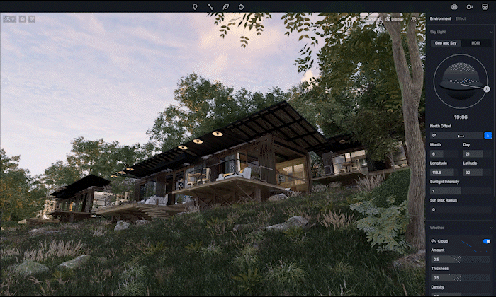 D5 Render | Natural Sunlighting for Archviz with Geo&Sky