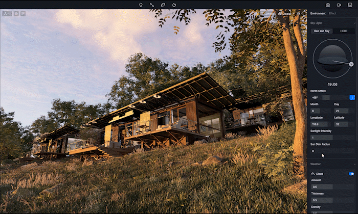 D5 Render | Natural Sunlighting for Archviz with Geo&Sky