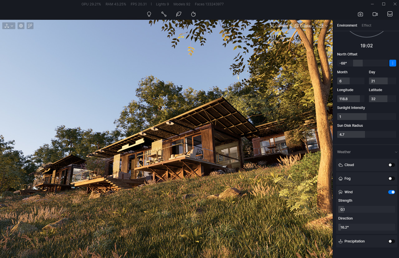 D5 Render | Natural Sunlighting for Archviz with Geo&Sky